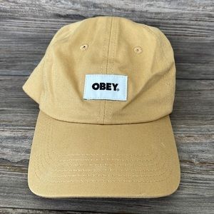COPY - Obey Bold Label Organic Mens 6 panel strapback Tan